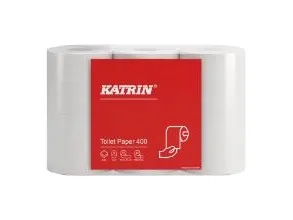 Toiletpapir Katrin Classic 400 2-lags hvid 48m - (7 pakker x 6 ruller/karton)