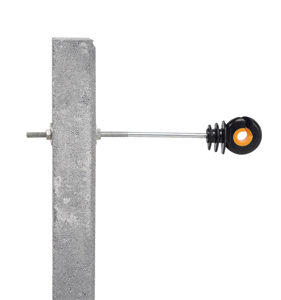 Gallagher - Afstandschroefisolator XDI metaal 20cm / M6 - 26 cm - 10 Stuks - Zwart - 18 cm