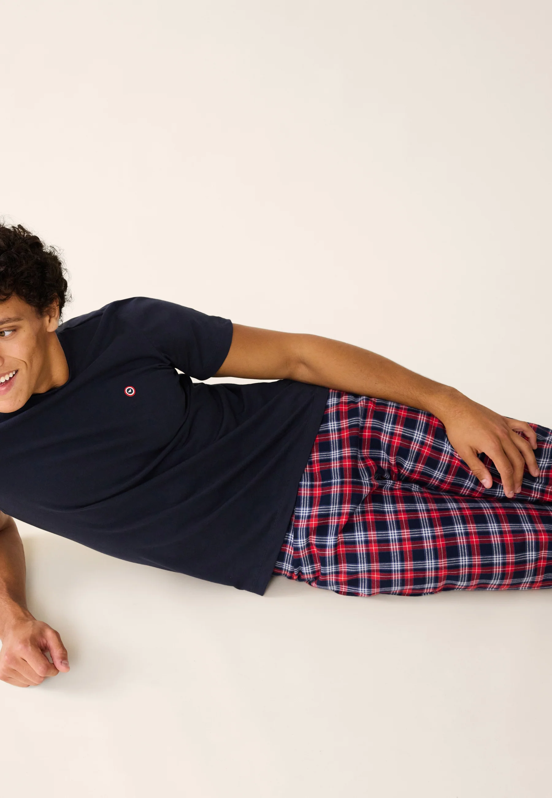 Ensemble de pyjama t-shirt et pantalon en coton-Garry Tartan