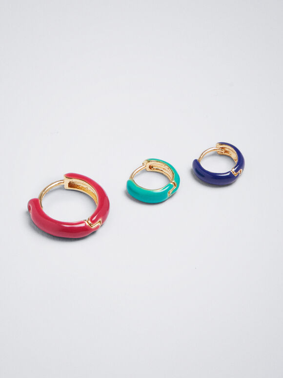 Conjunto De Aros Esmalte - Multicor