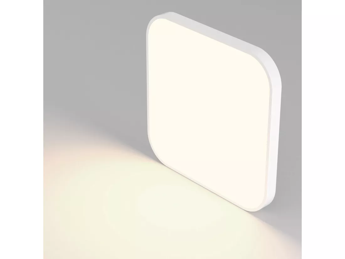 NETTLIFE Plafonnier LED chambre plat 27cm lampe cuisine blanc chaud IP44 salle de bain couloir carré 19W