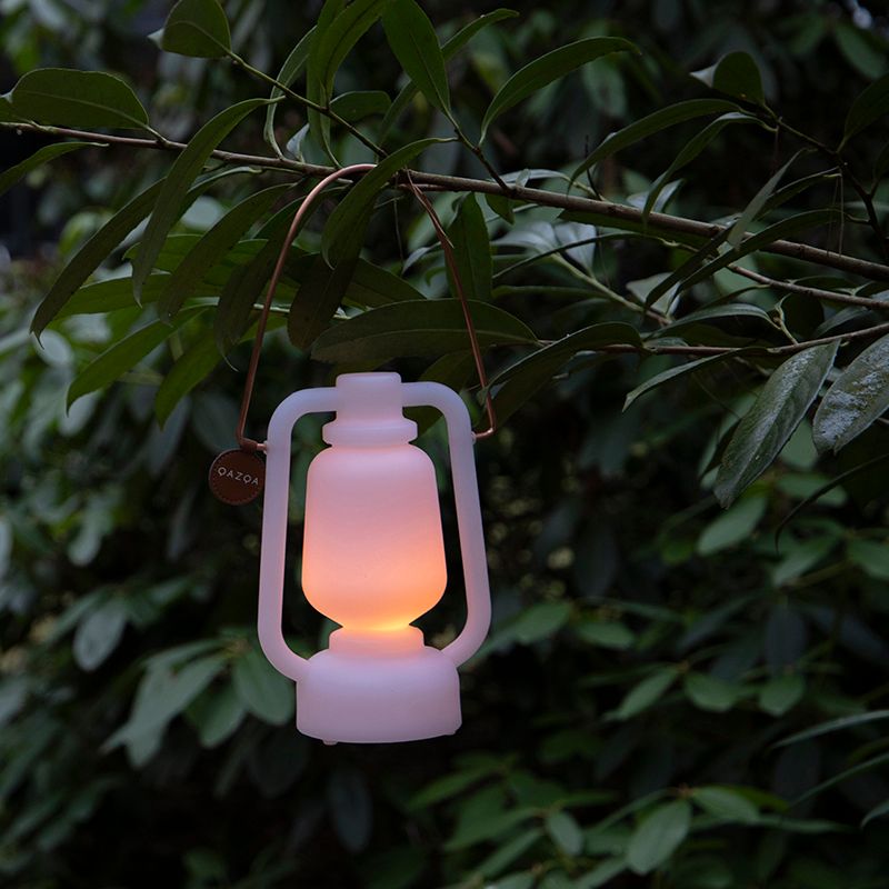Tafellamp wit flame effect 22 cm - Storm Mini