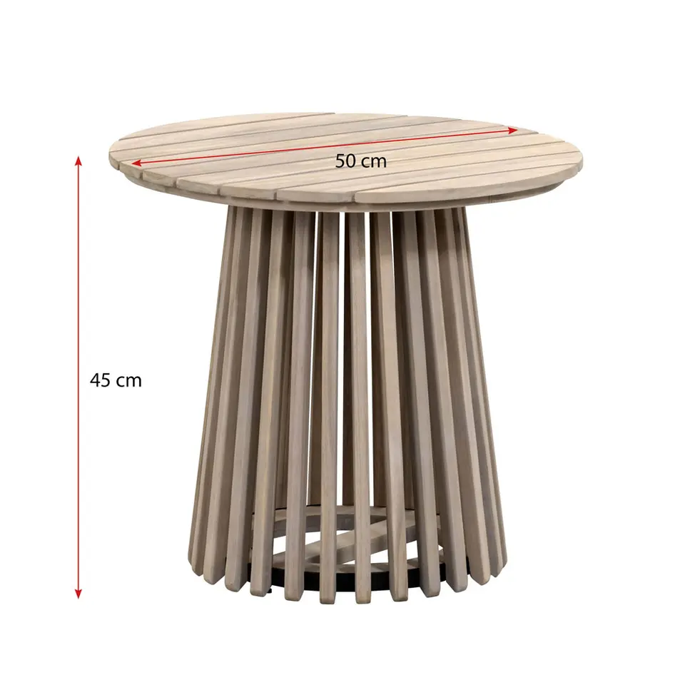 Bijzettafel Saône - acacia - 45xØ50 cm