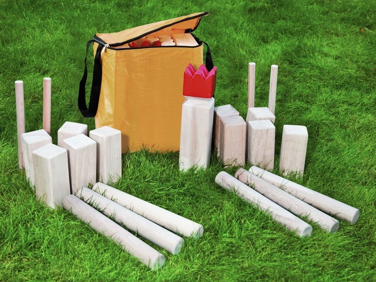 Houten kubb spel