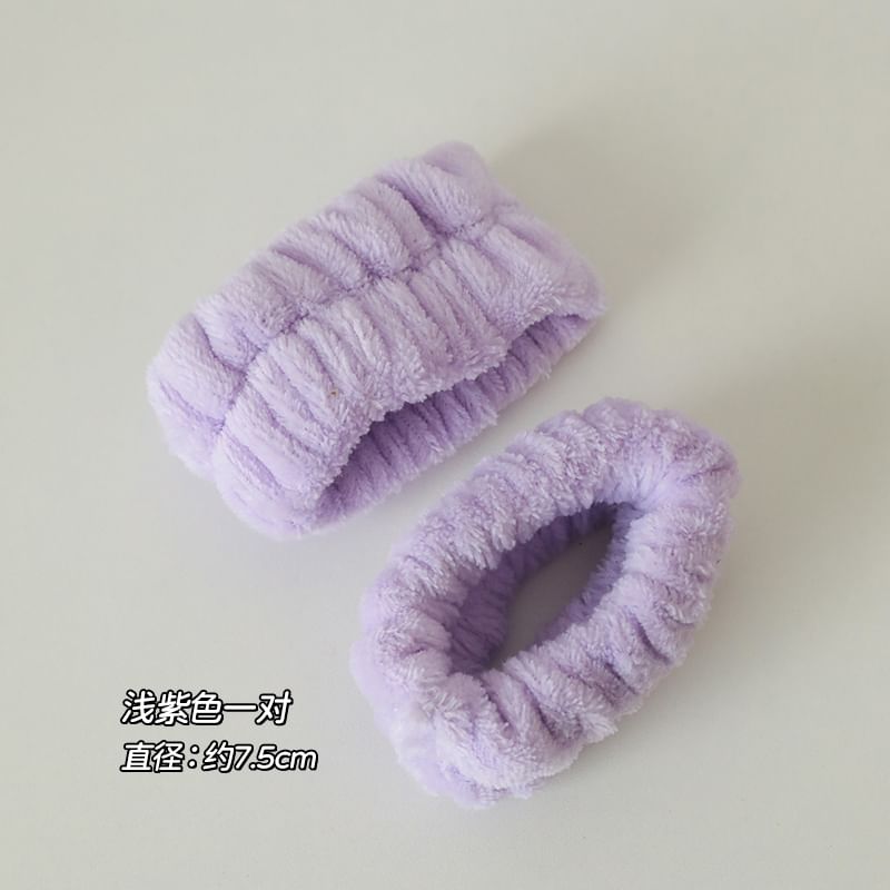 Baburu - Coral Fleece Gezichtsreiniger Polsband / Haak / Set