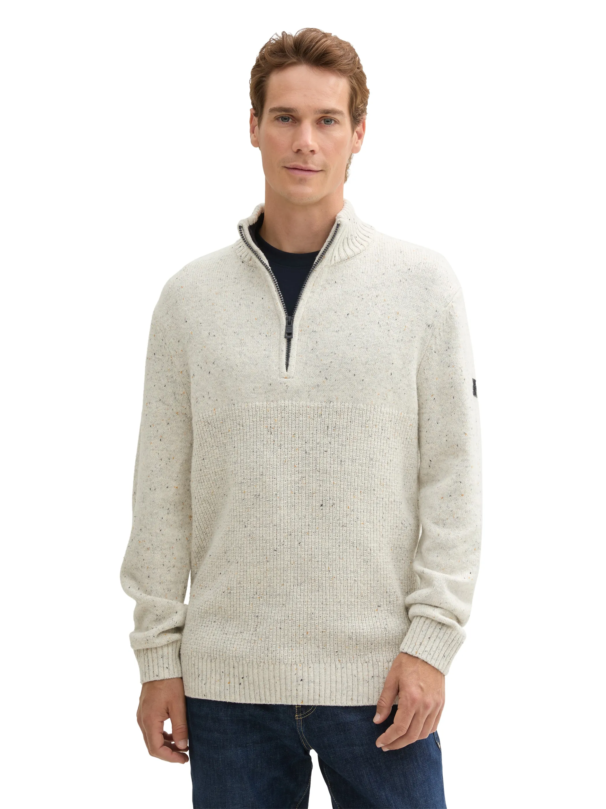 Herren Stricktroyer in melierter Optik