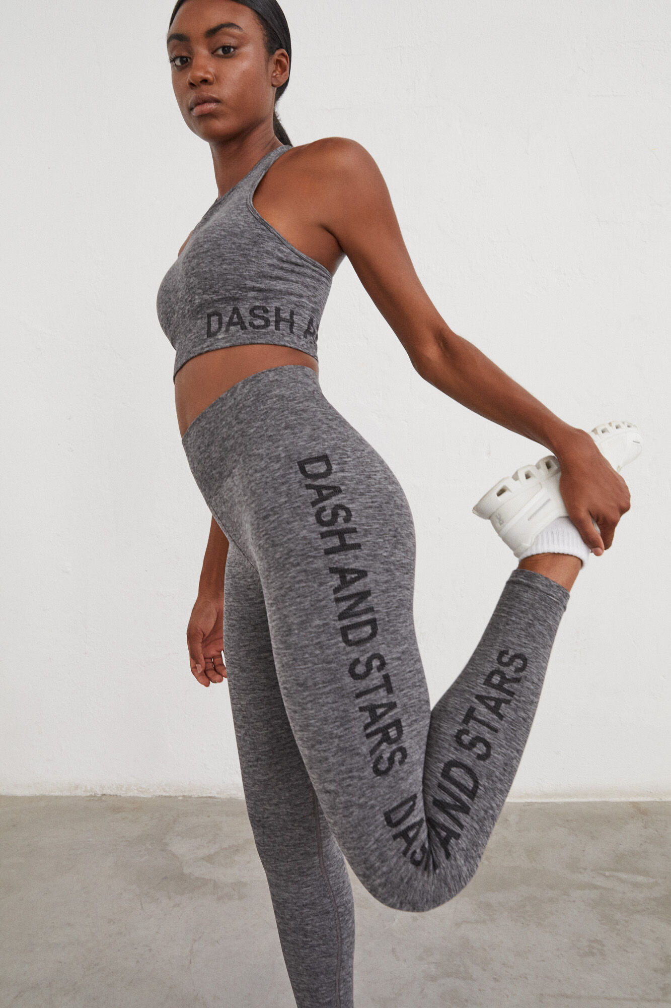 Leggings compridas cinza Seamless Fit - cinza