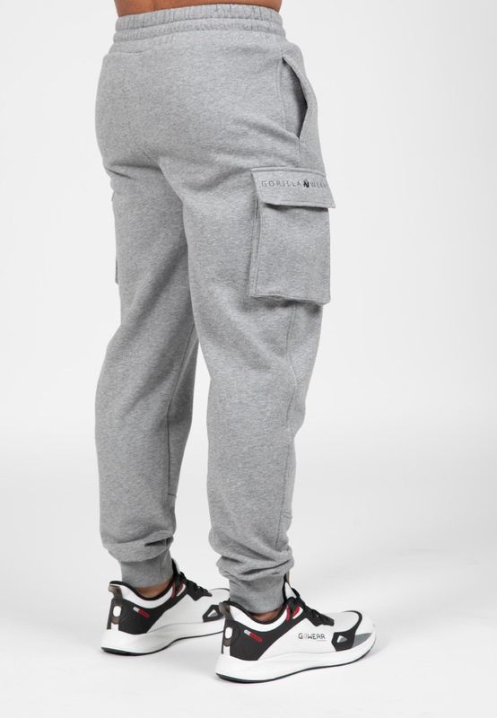 Gorilla Wear - Hudson Cargo - Trainingsbroek - Grijs Melange - Gemaakt van Stevig Materiaal