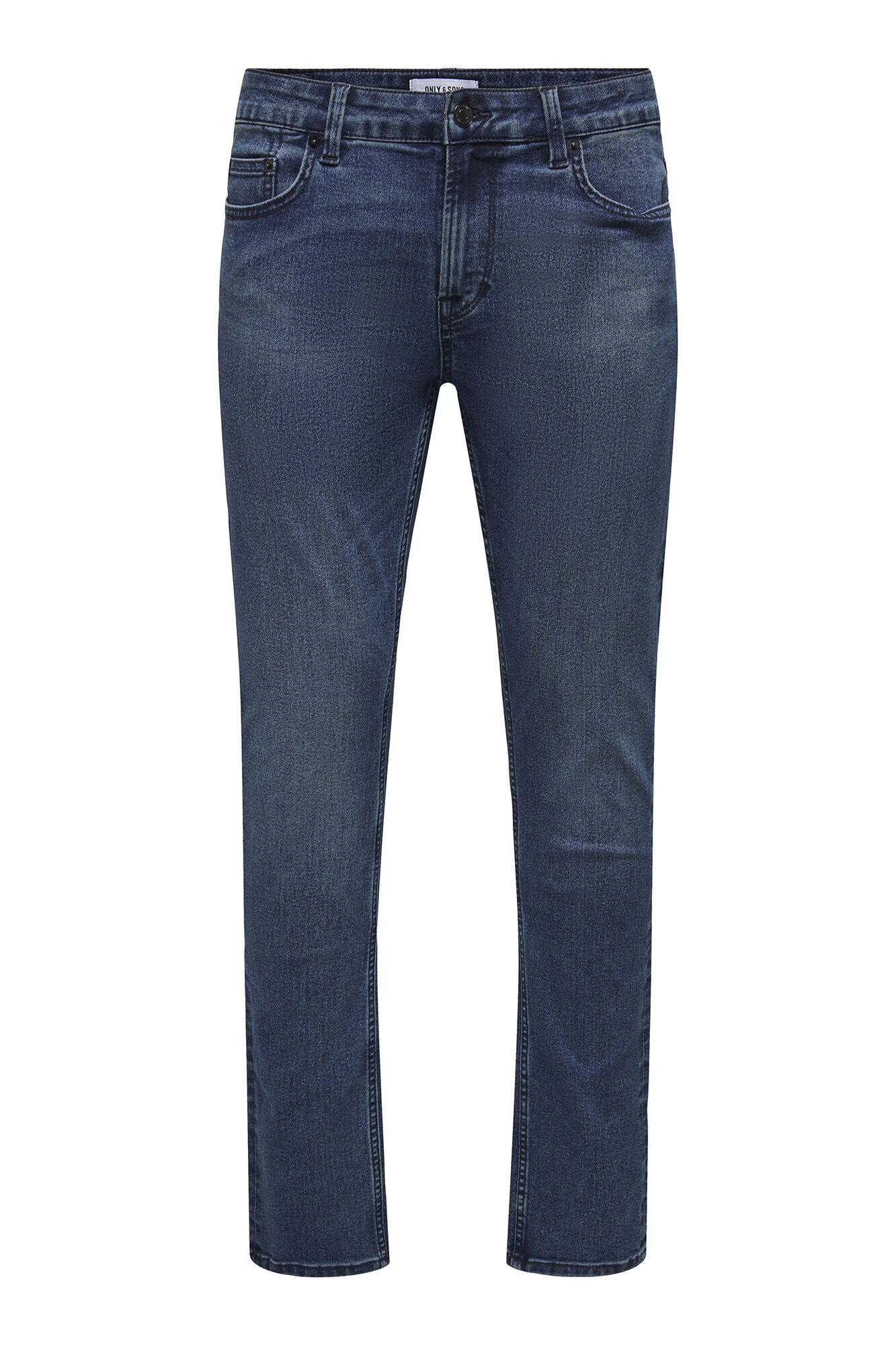 calça jeans slim fit com 5 bolsos