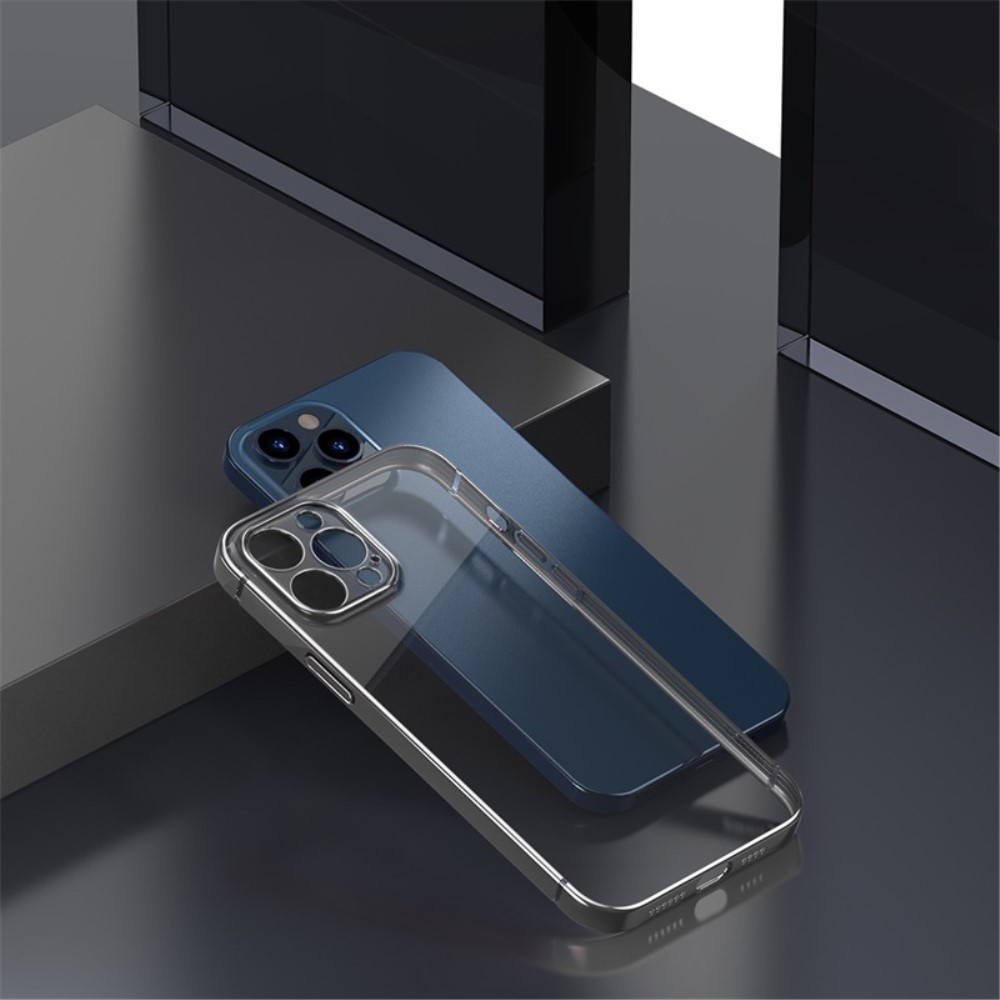 iPhone 12 Pro Gummi Hülle Shining Case Ultra Thin 0.8 mm - Silber (Transparent)
