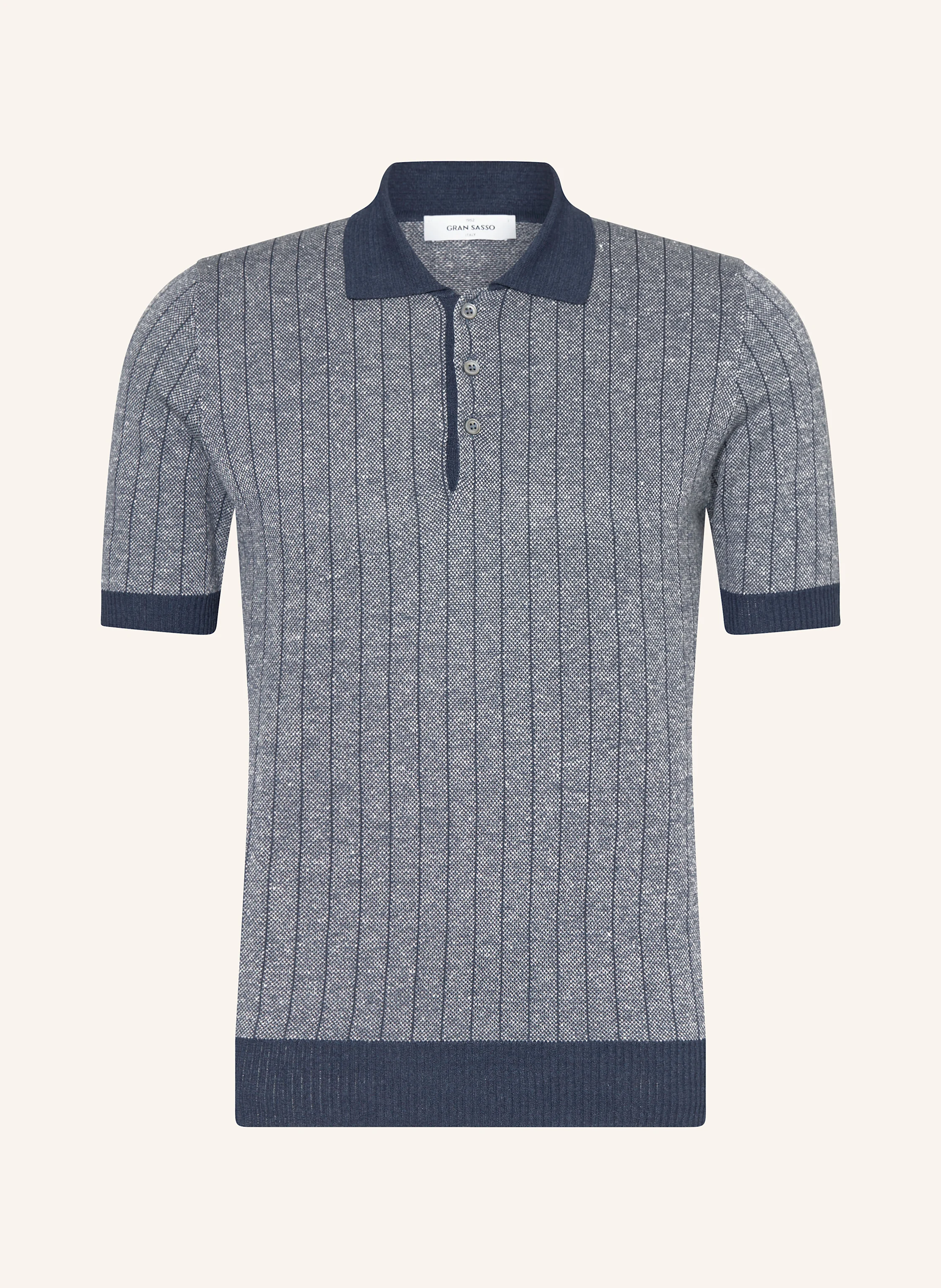 GRAN SASSO Piqué-Poloshirt mit Leinen