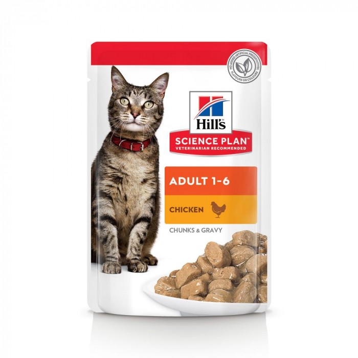 HILL'S Science Plan Adult en Sachets au Poulet & au Boeuf - Pâtée pour chat