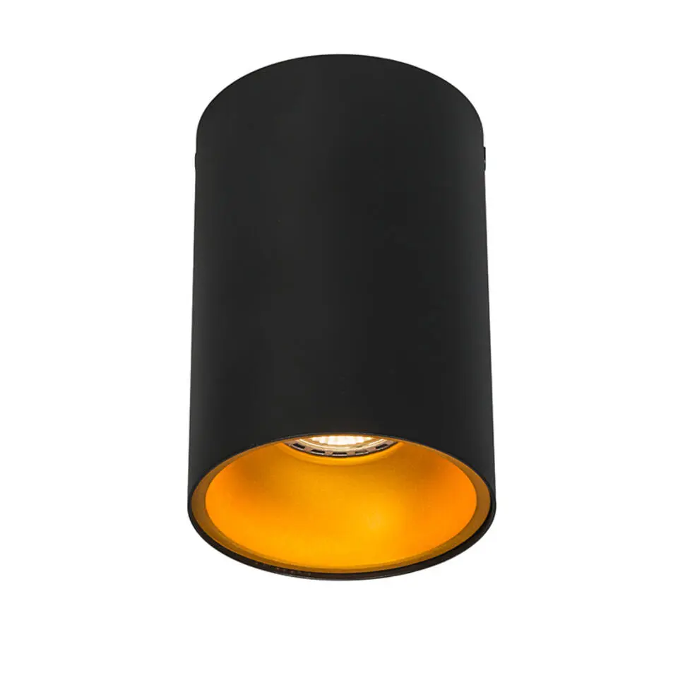 Qazqa opbouwspots deep zwart gu10