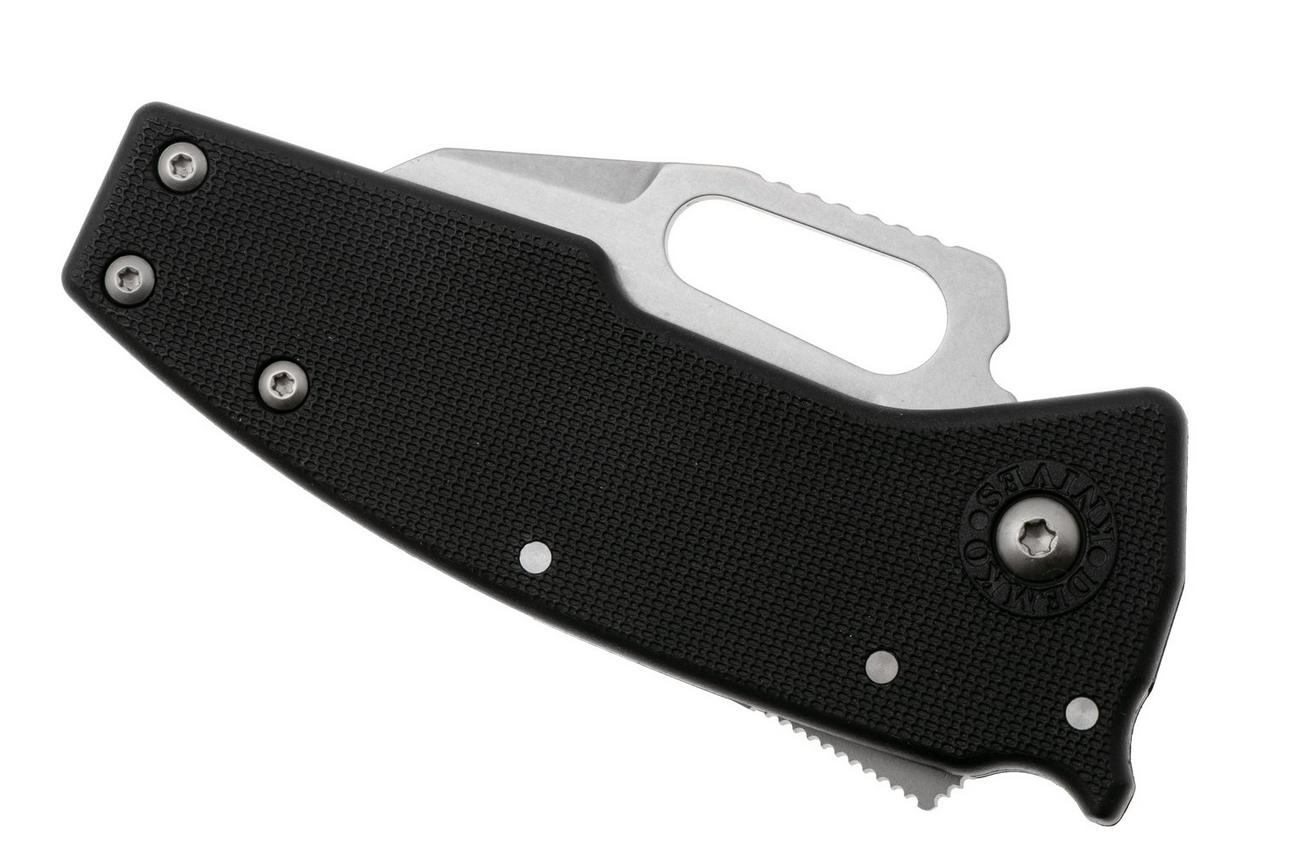 Demko Nano-Shark, NANO-10A-BLACK GRN-SF, Stonewashed AUS-10A Shark Foot, Black GRN zakmes