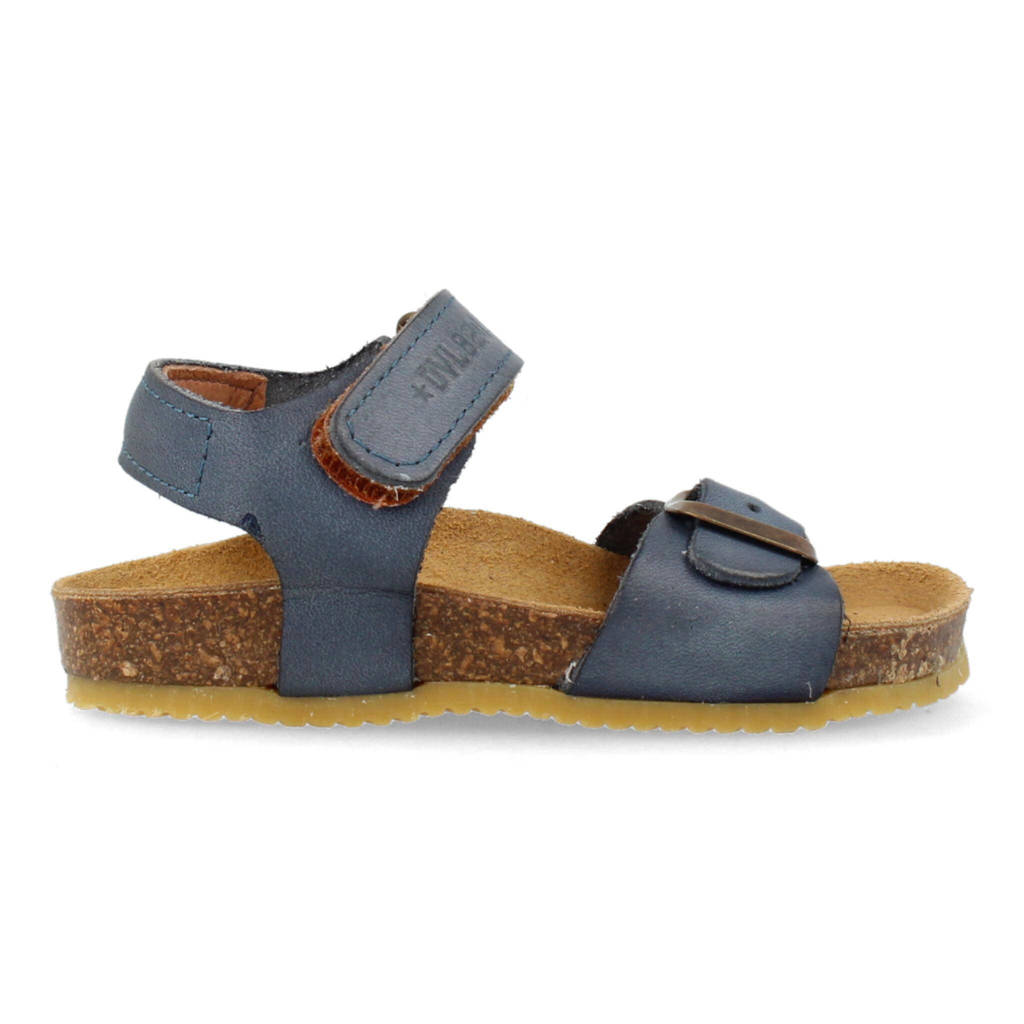 Develab leren sandalen blauw