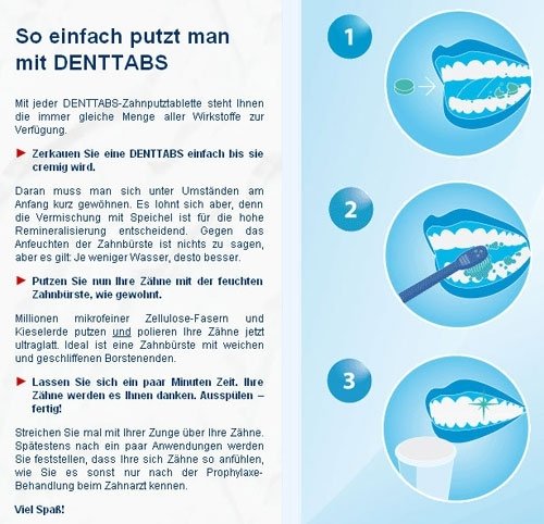 DENTTABS® Zahnputztabletten (125 Tbl.)
