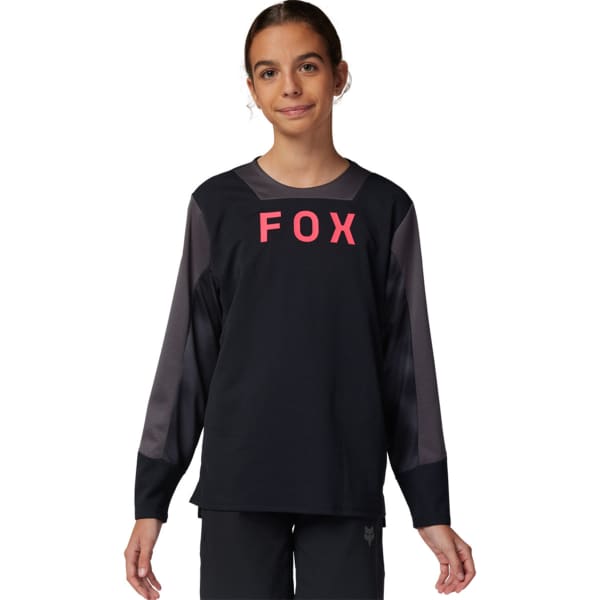 Maillot VTT FOX YTH DEFEND LS JERSEY TAUNT BLACK