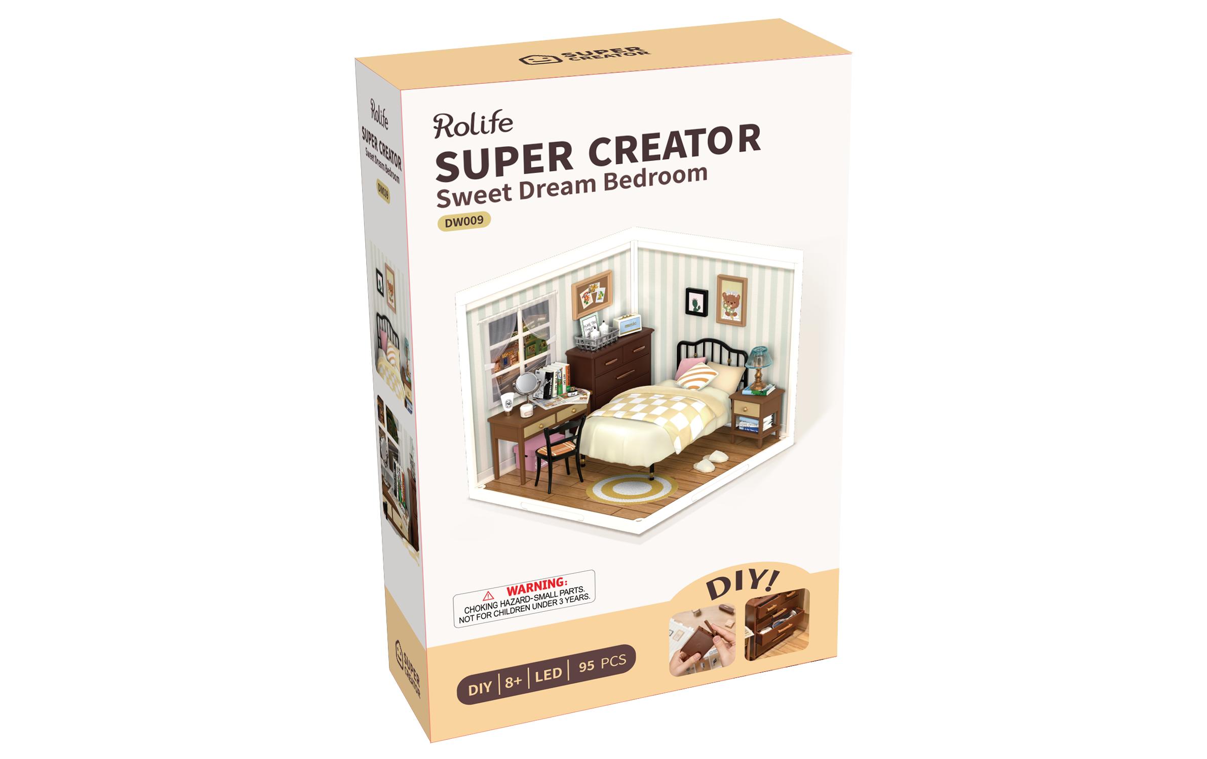 Bausatz Sweet Dream Bedroom3D-Puzzle aus lasergeschnittenen Holzteilen