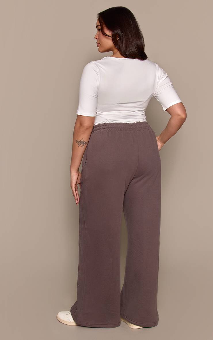 Charcoal Grey Jogger Grande Taille Avec Détails De Coutures