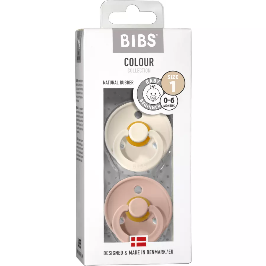 BIBS® Schnuller Colour Blush  Ivory 0-6 Monate, 2 Stk.