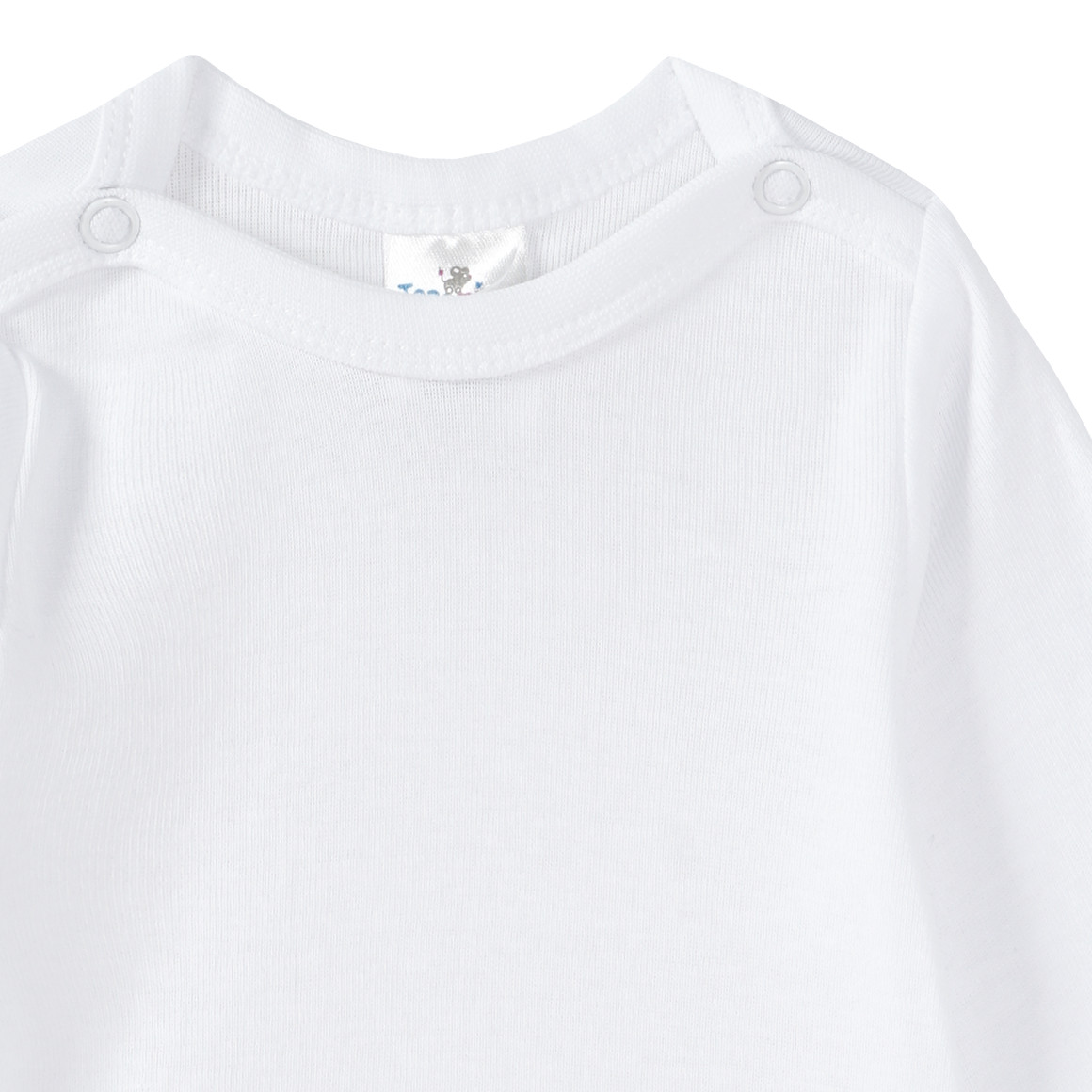 Topomini 2 Baby Langarmbodys im Set weiss