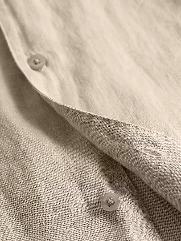 KNOWLEDGE COTTON APPAREL Leinenhemd beige