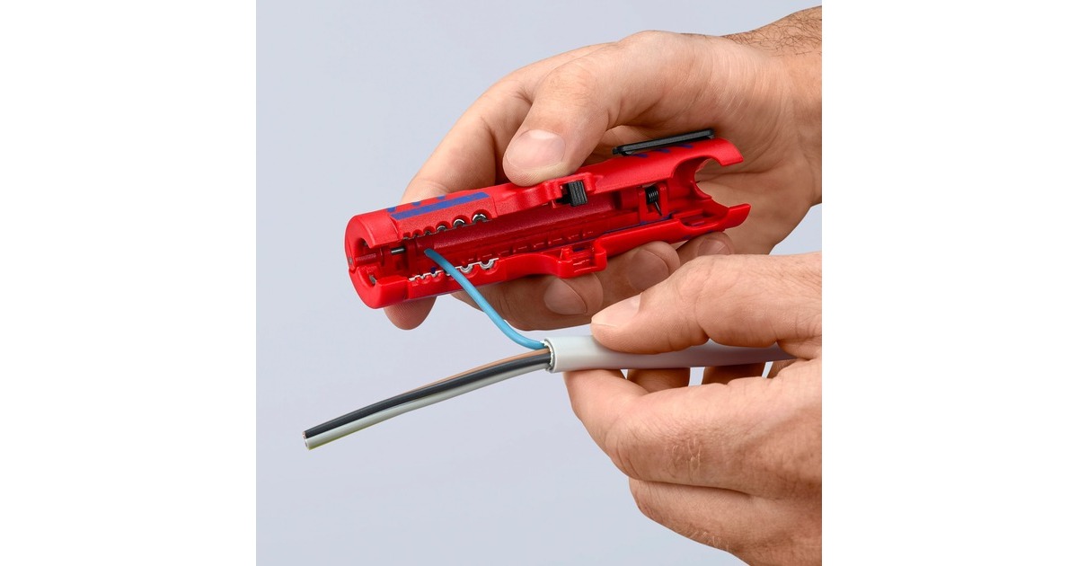 KNIPEXUniversele kabelstripper 1685125SB kabelstrip-/ontmantelingsgereedschap  (Rood/blauw)