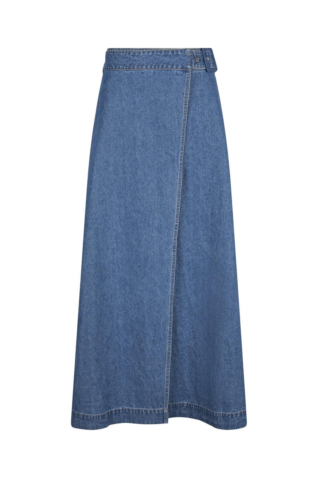 Neo Noir Nina Wrap Denim Skirt