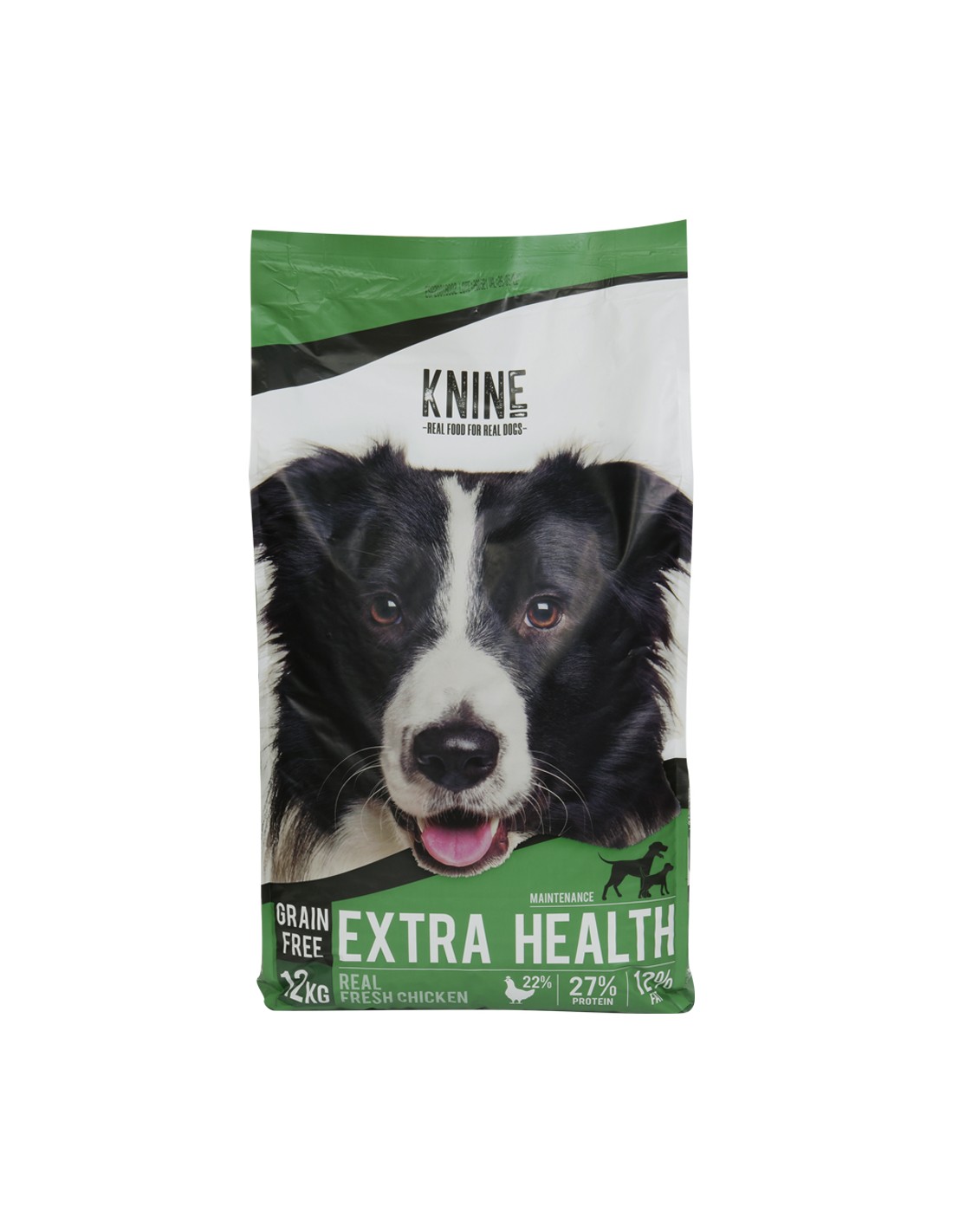 Ração para cães KNINE Extra Health, frango, sem grãos, 12 kg.