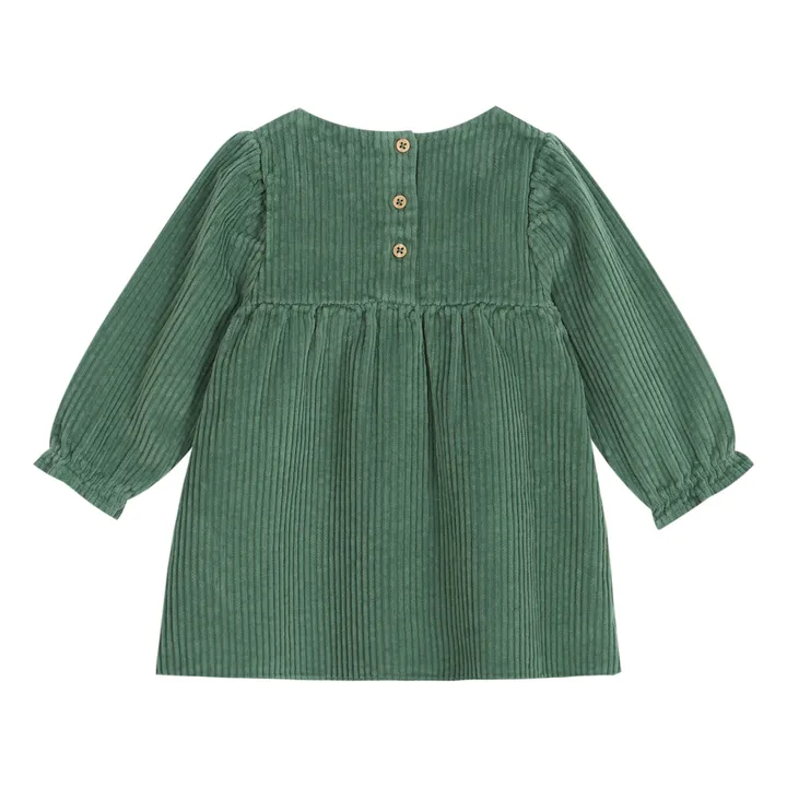 Emile et Ida Robe Velours Côtelé | Vert