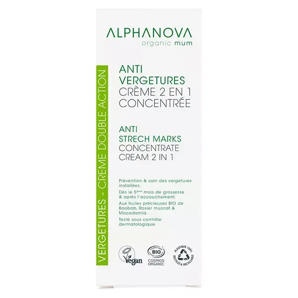 Alphanova Santé Cuidado Orgânico Dupla Ação para Estrias 150ml