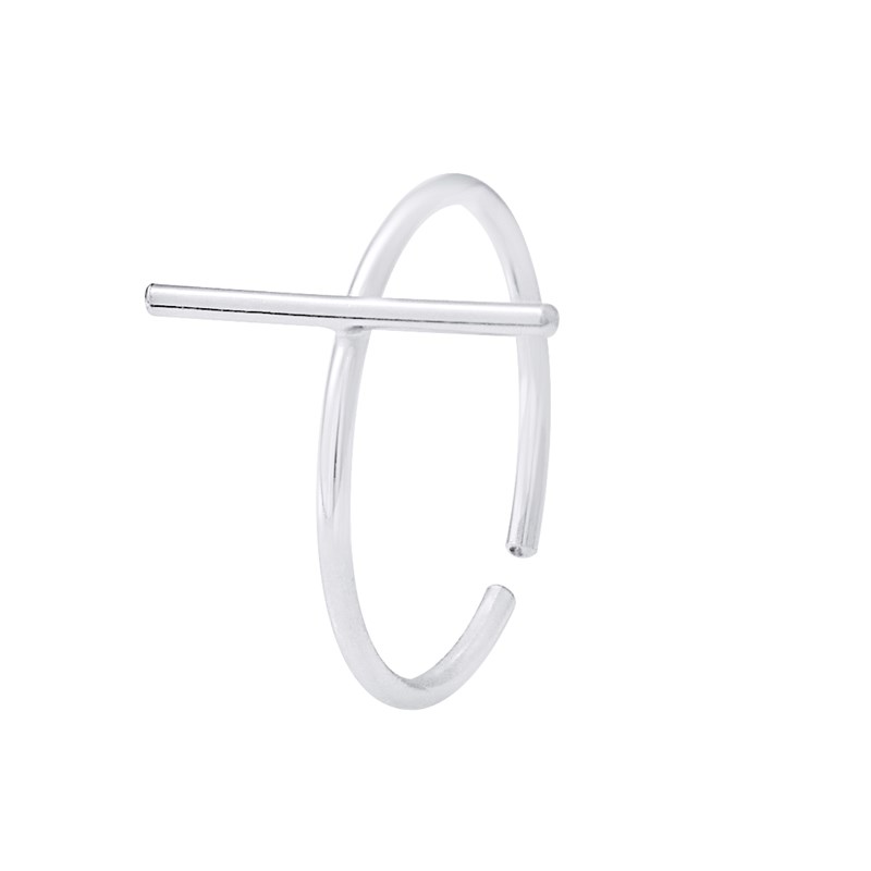 Bague motif BARETTE - Argent 925