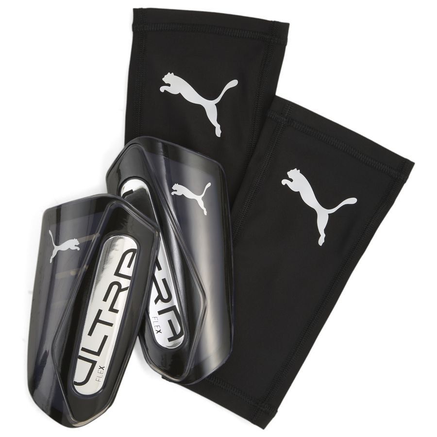 PUMA Protège-Tibias Ultra Flex Chaussettes Eclipse - Noir/Argenté