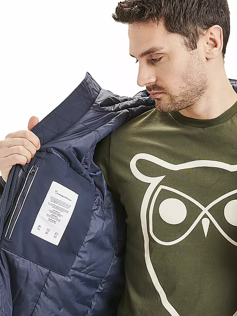 KNOWLEDGE COTTON APPAREL Softshell Parka blau
