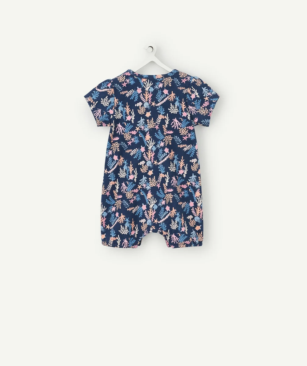 DORS BIEN SHORT EN COTON BIO BLEU MARINE ET IMPRIMÉ