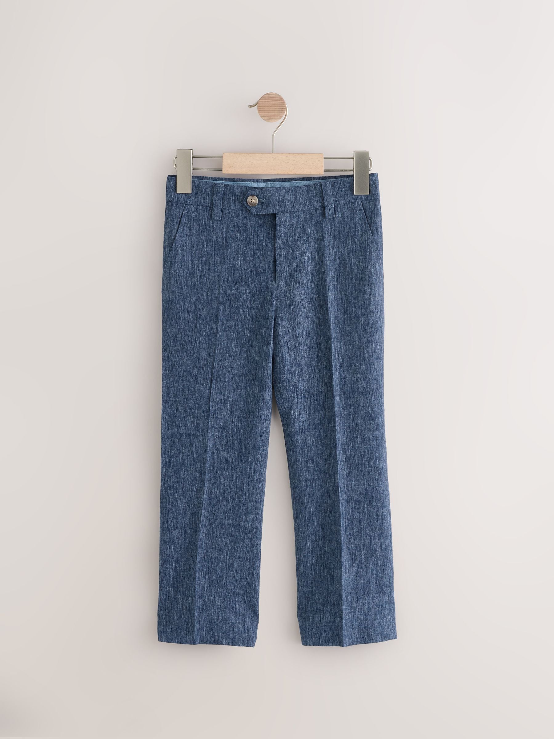 Blauw - Linnen pantalon (3 - 16 jr)