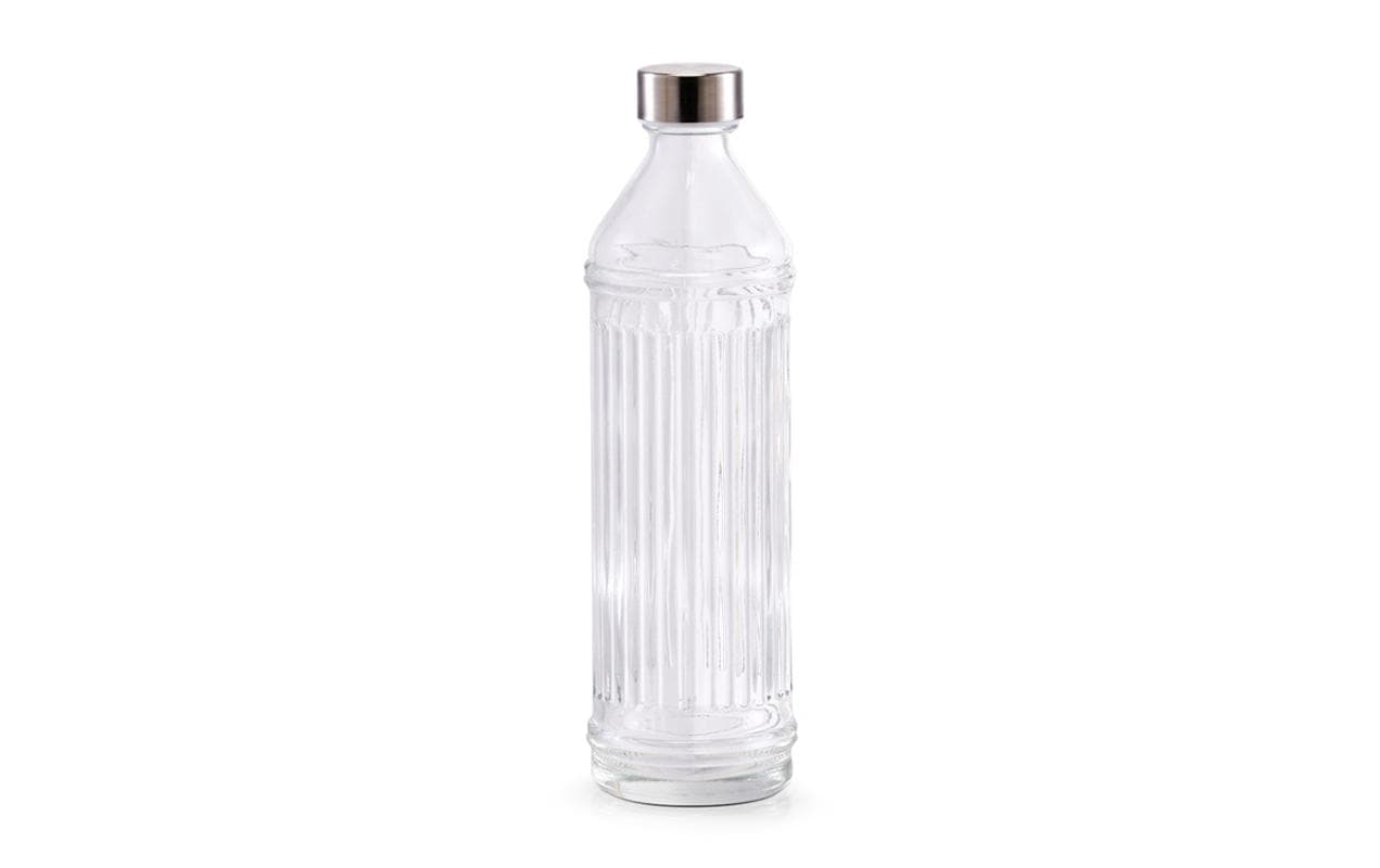 Karaffe 0.97 l, TransparentGlaskaraffe mit Inoxdeckel