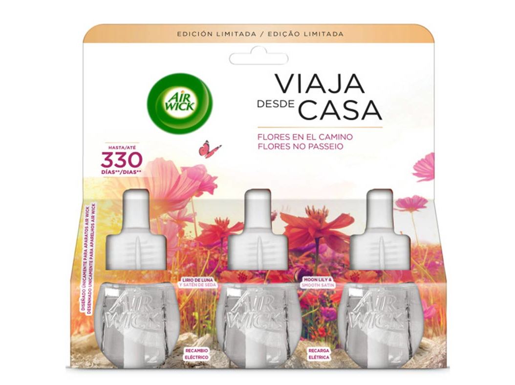 AMBIENTADOR ELÉTRICO AIR WICK RECARGA FLORES NO PASSEIO 3X19ML