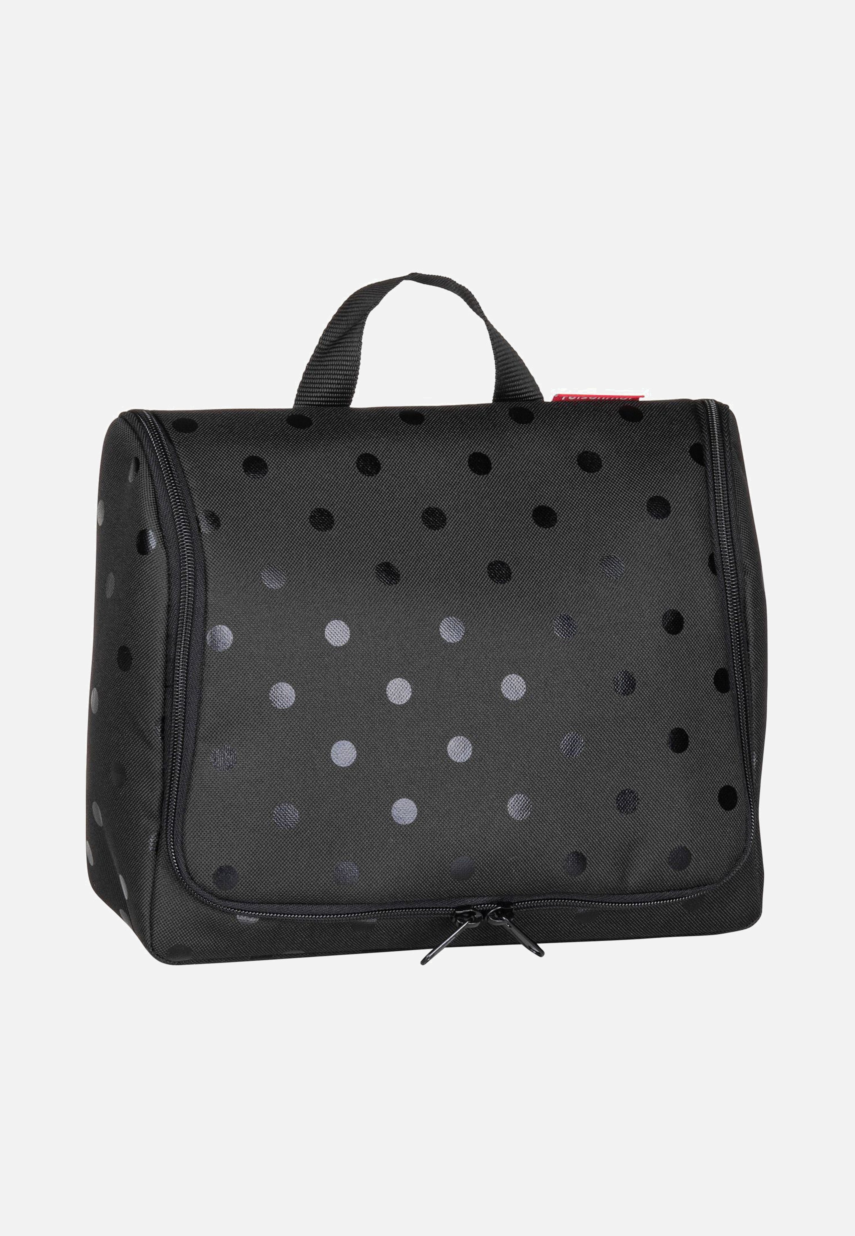 toiletbag XL Glossy Dots Black - Kulturbeutel