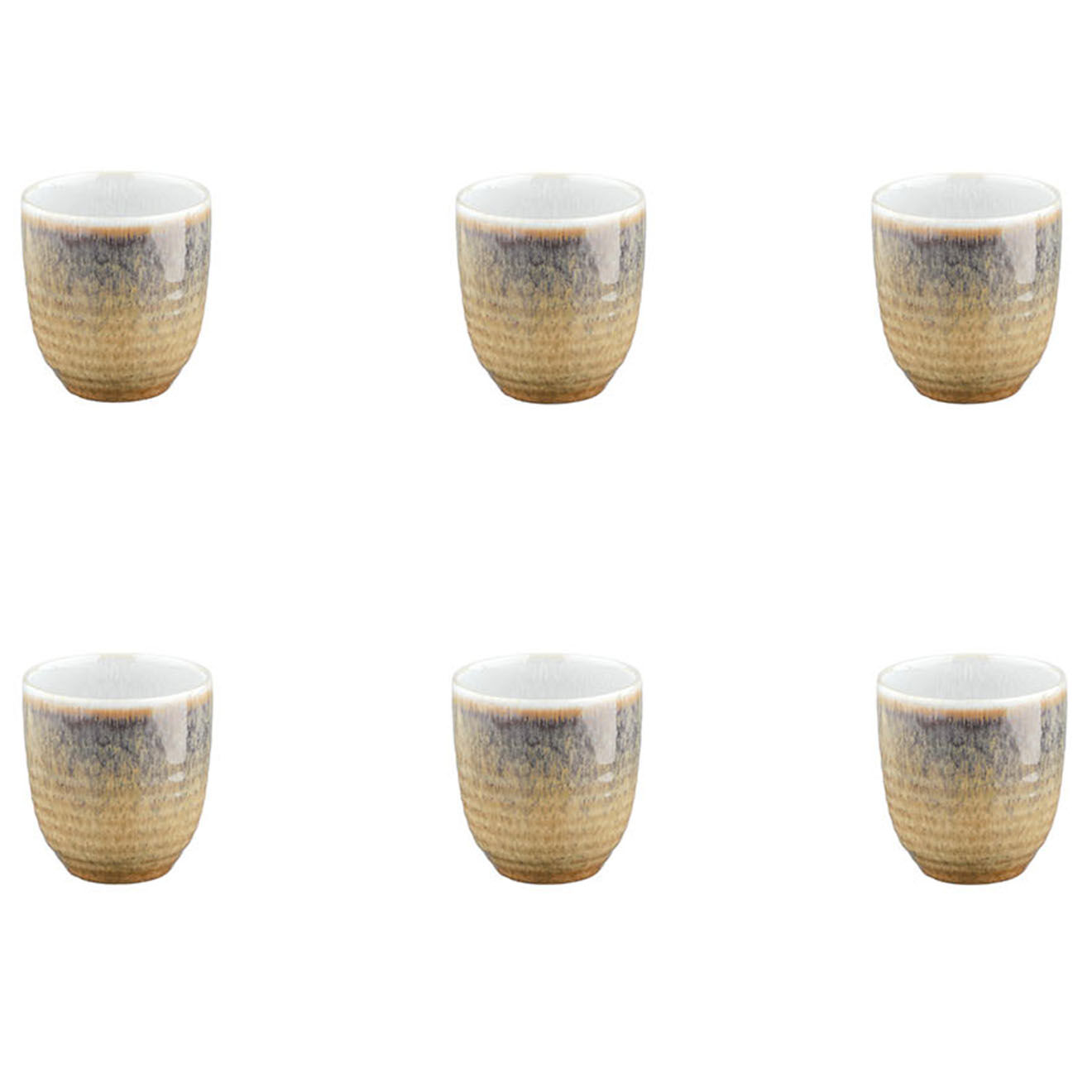 Bjorn 6 Tasses Cosmos beige/blanc nacré - 15 cl