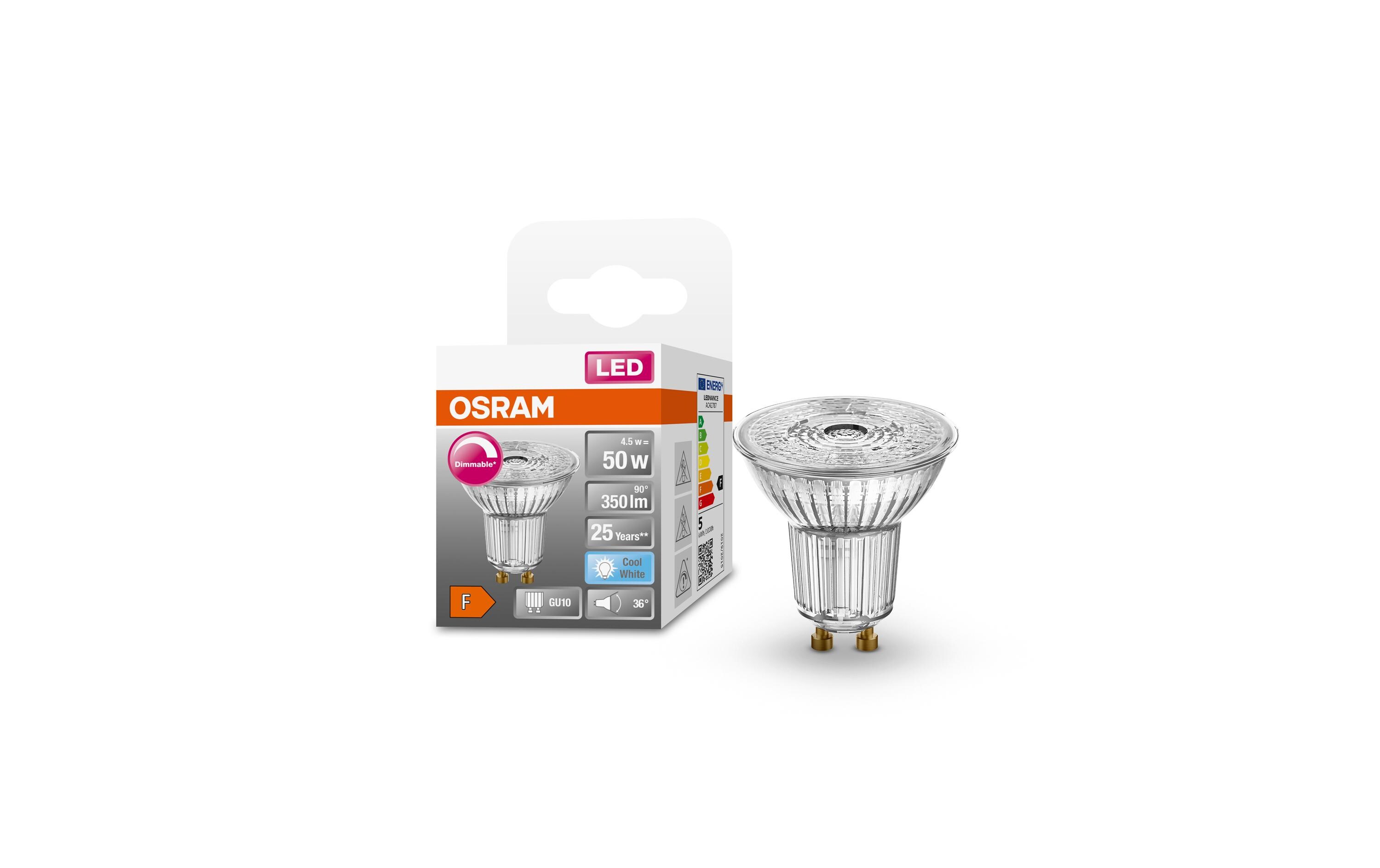 Lampe Superstar Par 16 50 36 °, 4.5W, GU10, NeutralweissDimmbare LED-Reflektorlampen PAR16 mit Retrofit-Stecksockel