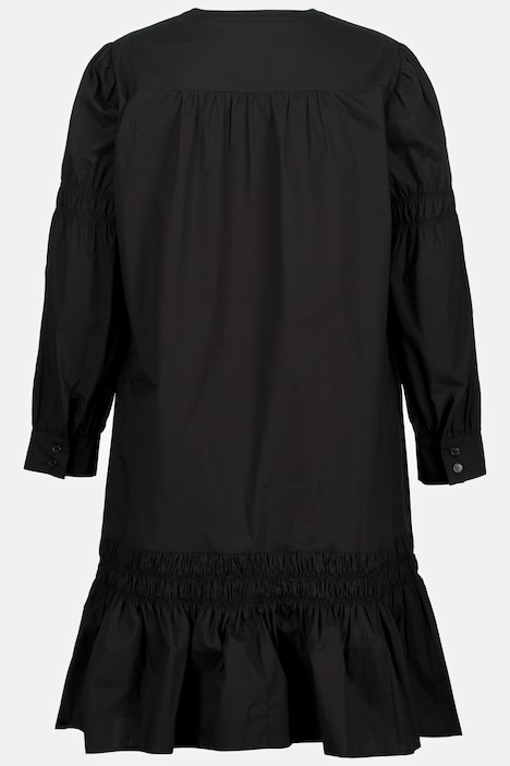 Kleid, A-Line, Bindeband, Langarm
