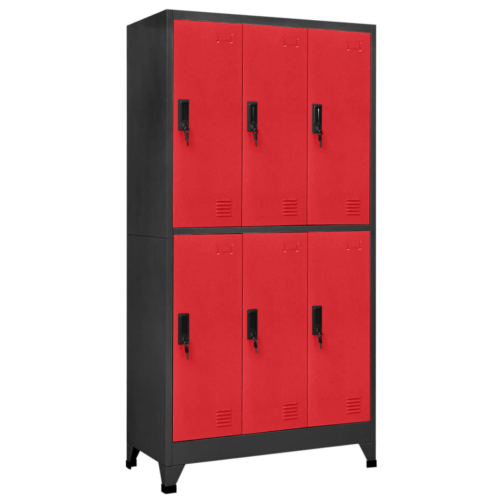 vidaXL Afsluitbare kast antracietrood 90x45x180 cm