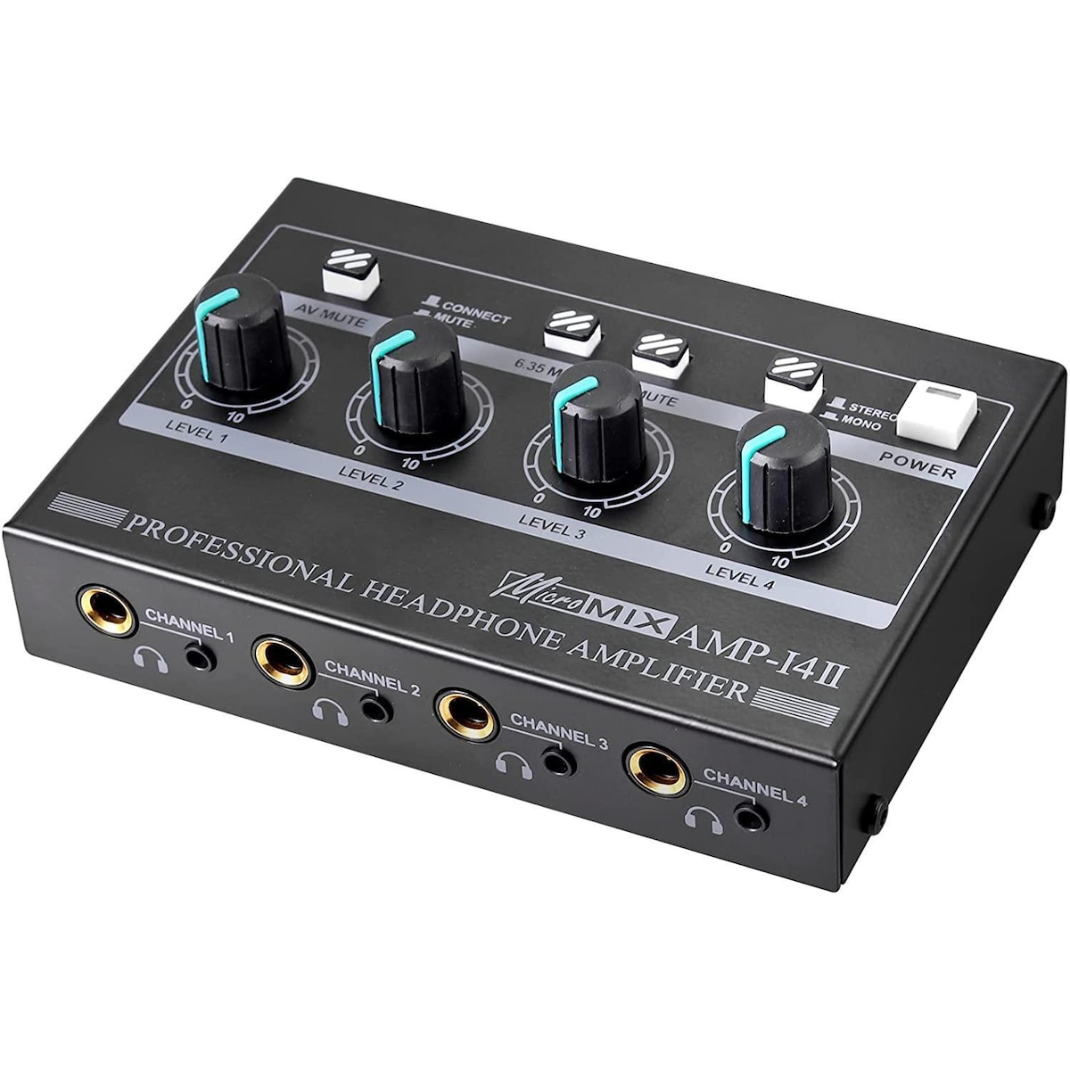 NÖRDIC 4-kanals hodetelefonforsterker 6,3 mm og 3,5 mm MICROAMP AMP-I4II