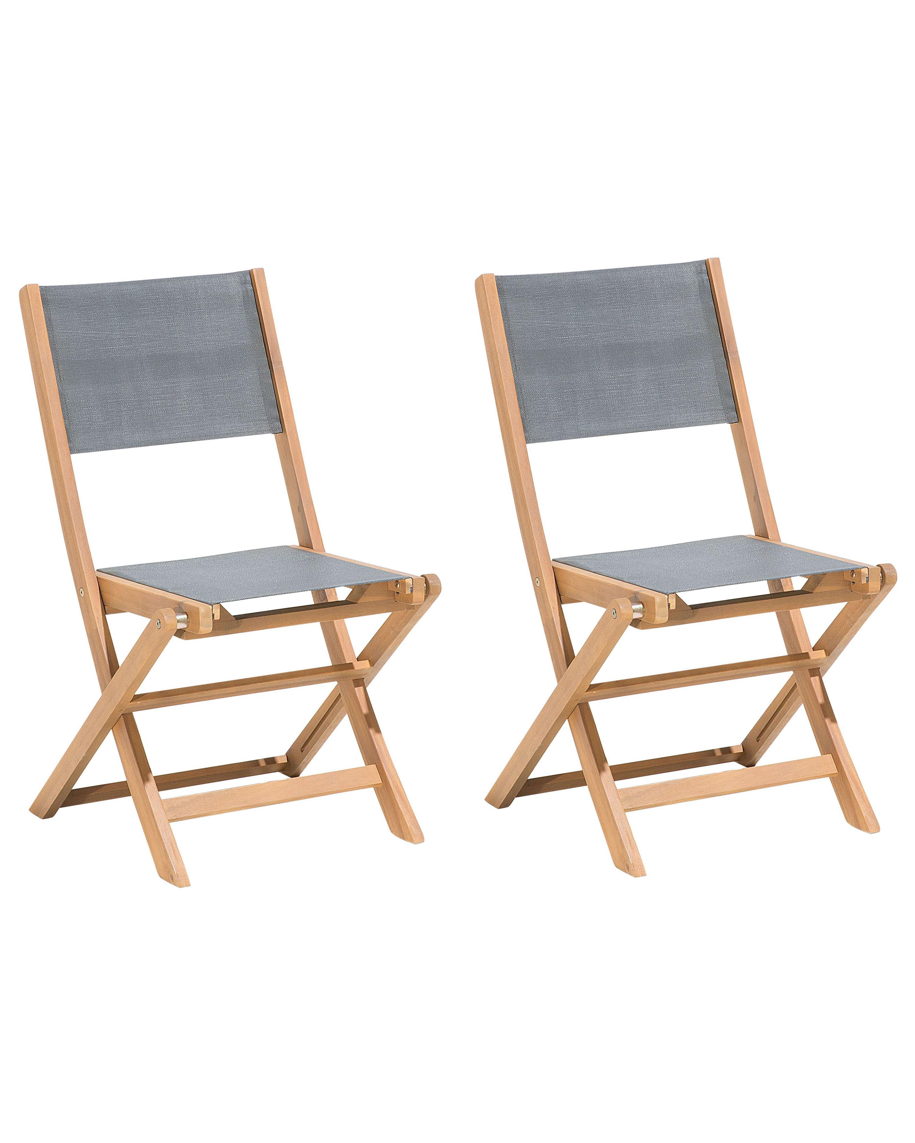 Set van 2 tuinstoelen CESANA Acaciahout Lichtbruin