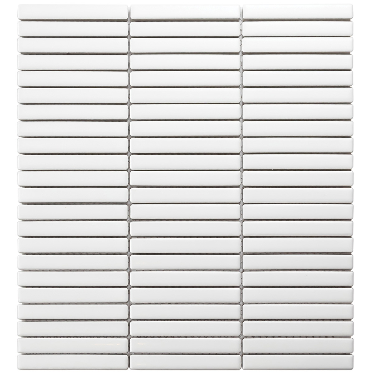 Tegelsample: The Mosaic Factory Sevilla mini vinger mozaïek tegels 28x31 wit mat
