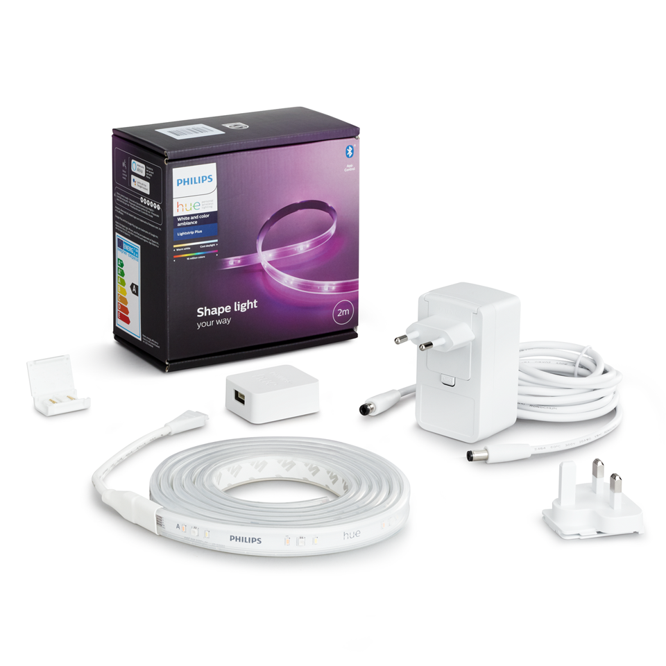 Philips Hue - Play Light Bar 2-Pack & Extension & LightstripStarter 2 meter - Bundle