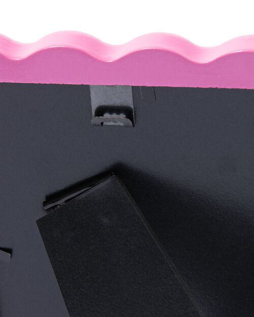 cadre photo 10x15 bois vagues rose