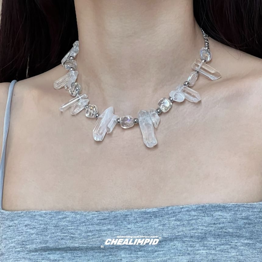 Drexxiax - Ketting met onregelmatige edelstenen