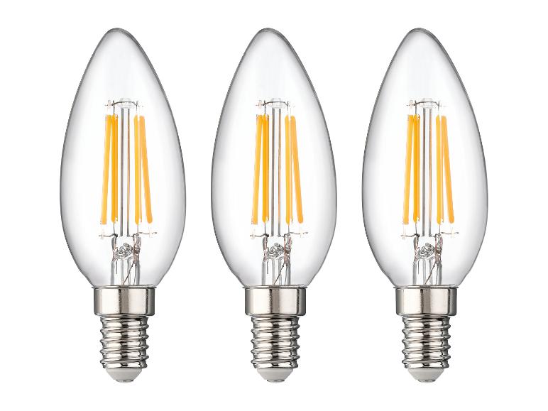 Set van 3 LED-filamentlampen